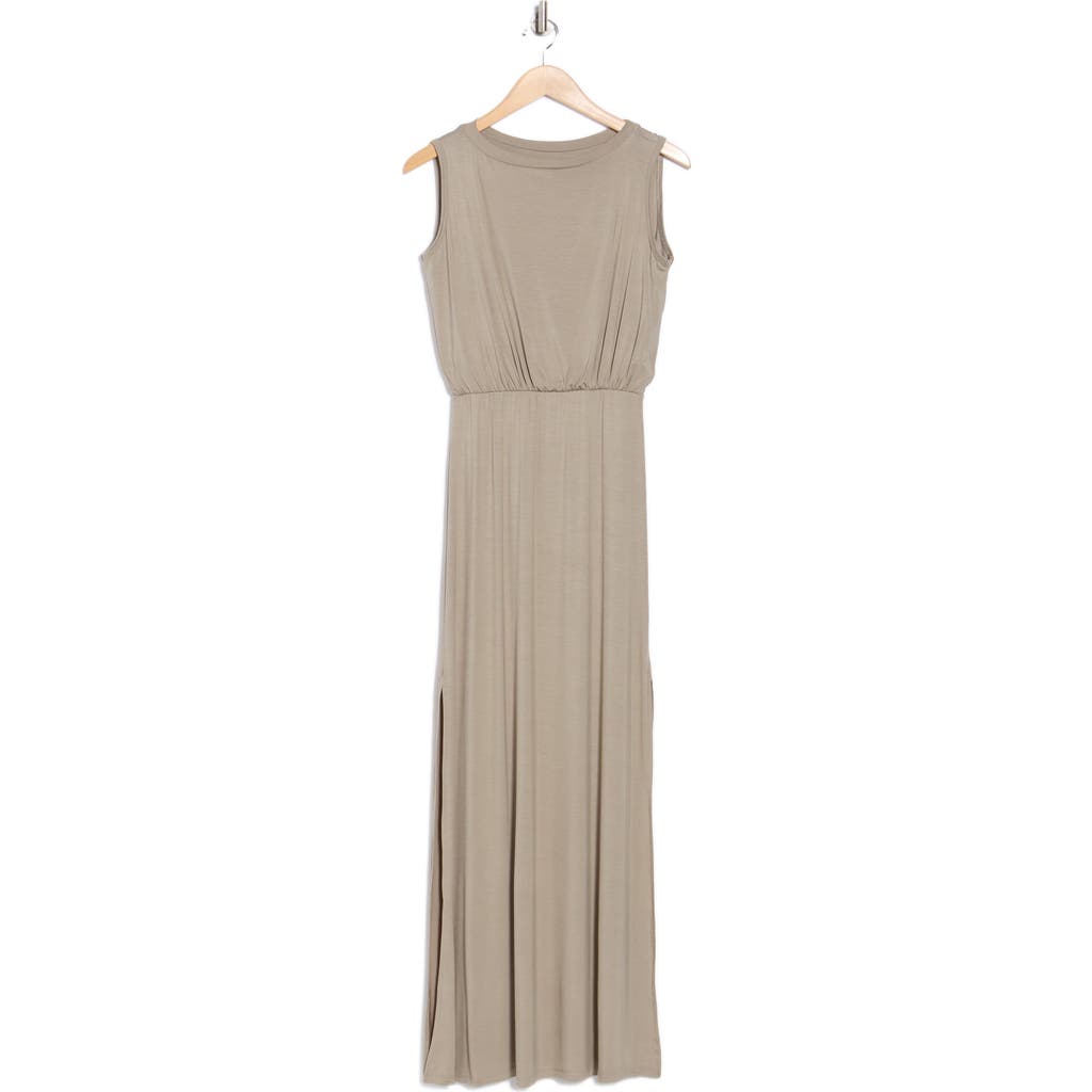 Go Couture Sleeveless Maxi Dress In Gray