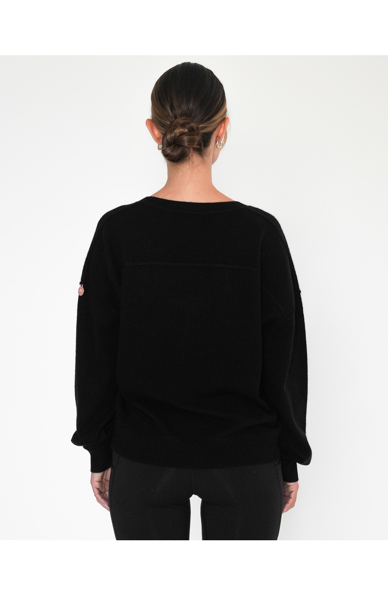 Rebody Active Nora V-Neck Cashmere Sweater, Alternate, color, Black