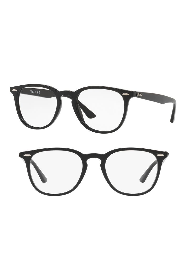 52mm Optical Glasses, Main, color, SHINY BLACK