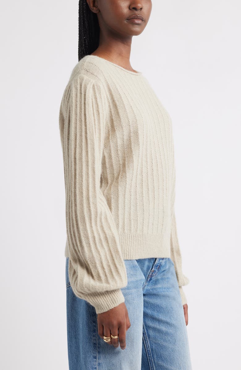 Treasure & Bond Alpaca & Wool Blend Rib Sweater, Alternate, color, Grey Chateau