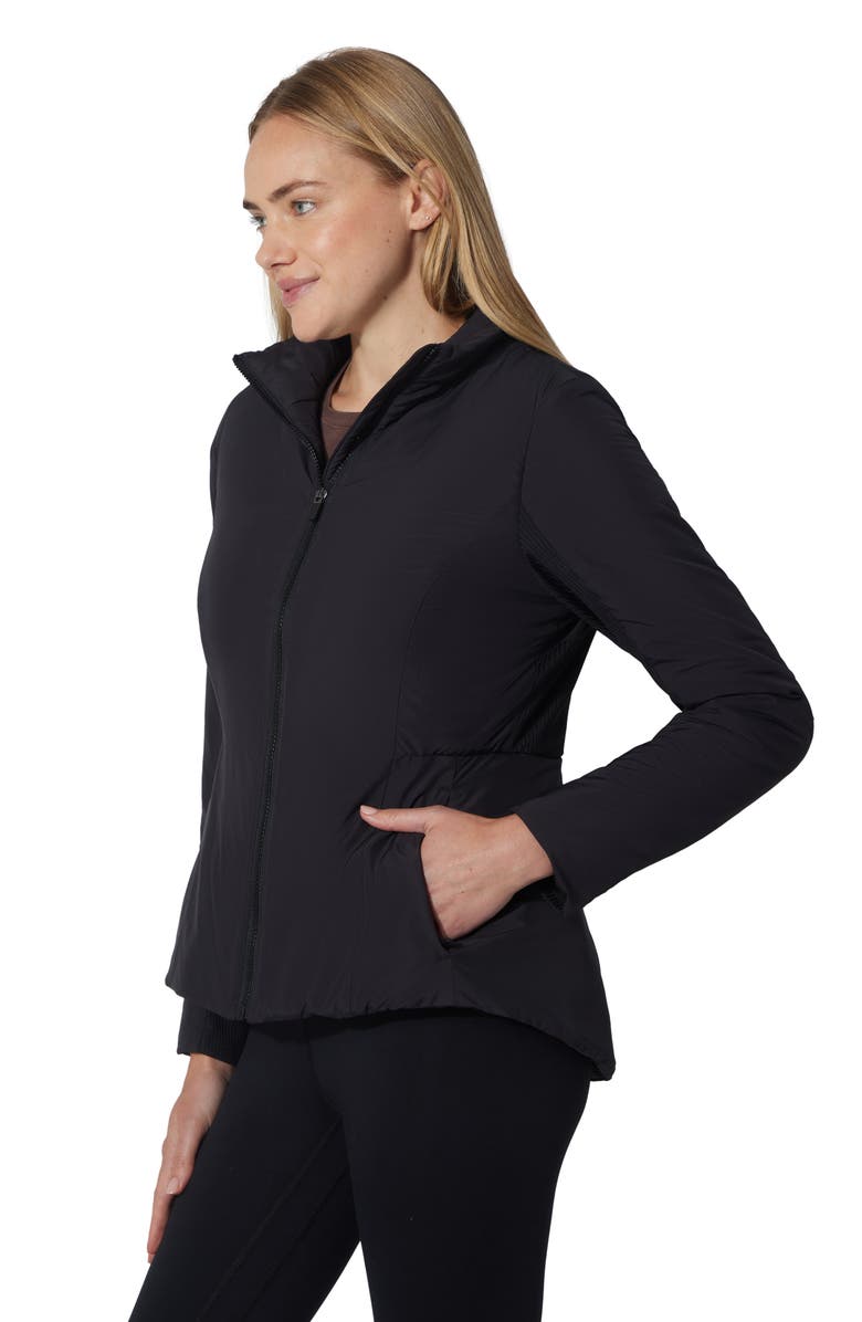 90 DEGREE BY REFLEX Winter Pilot Flare Puffer Jacket, Alternate, color, Black