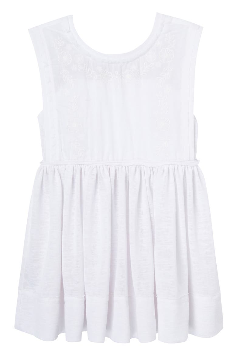 Kids' Sleeveless Knit Babydoll Top, Main, color, WHITE