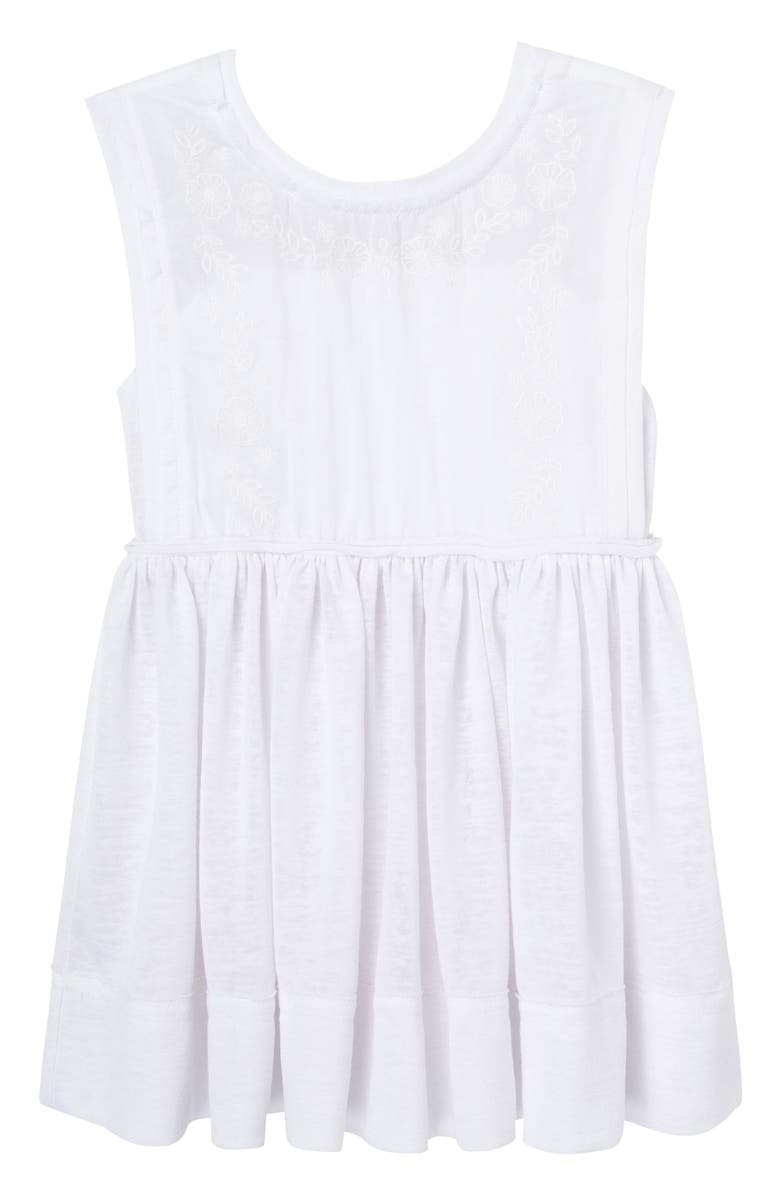 Truce Kids' Sleeveless Knit Babydoll Top, Main, color, White