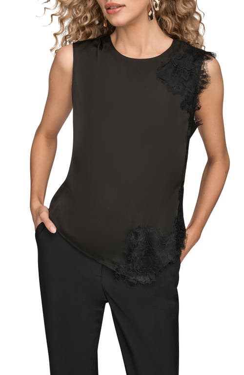 Donna Karan New York Lace Detail Tank In Black