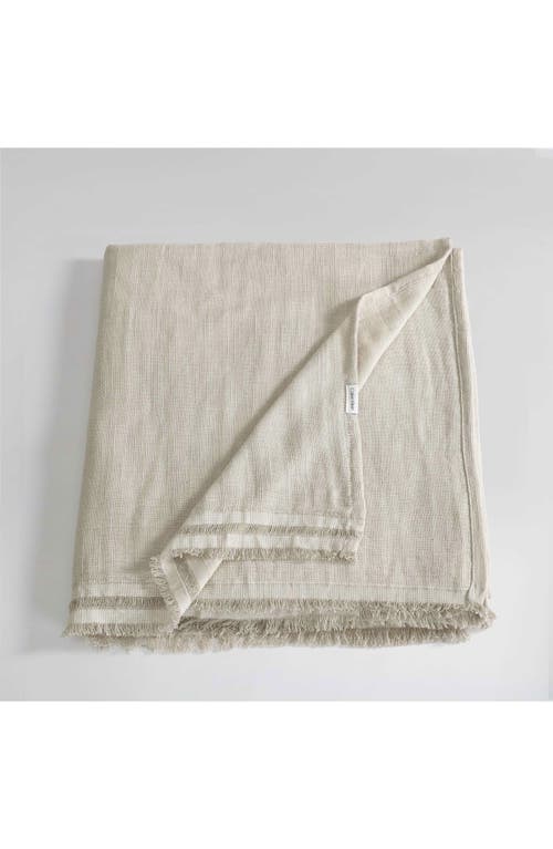 Calvin Klein Fine Weave Linen & Cotton Blend Throw Blanket In Neutral