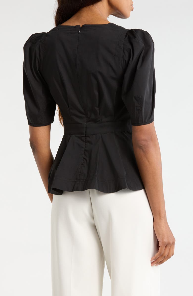 JASON WU V-Neck Puff Sleeve Top, Alternate, color, Black