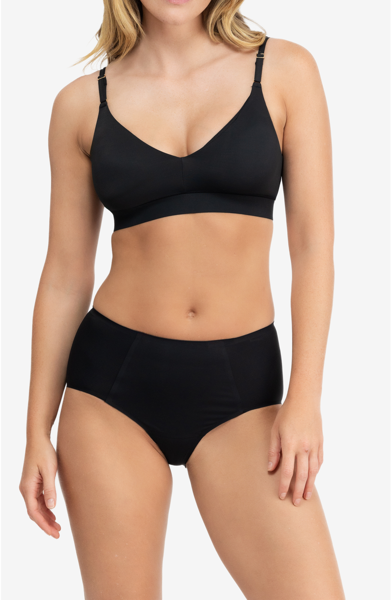Uwila Warrior Soft Seamless High-Waisted Brief, Alternate, color, Tap Shoe Black
