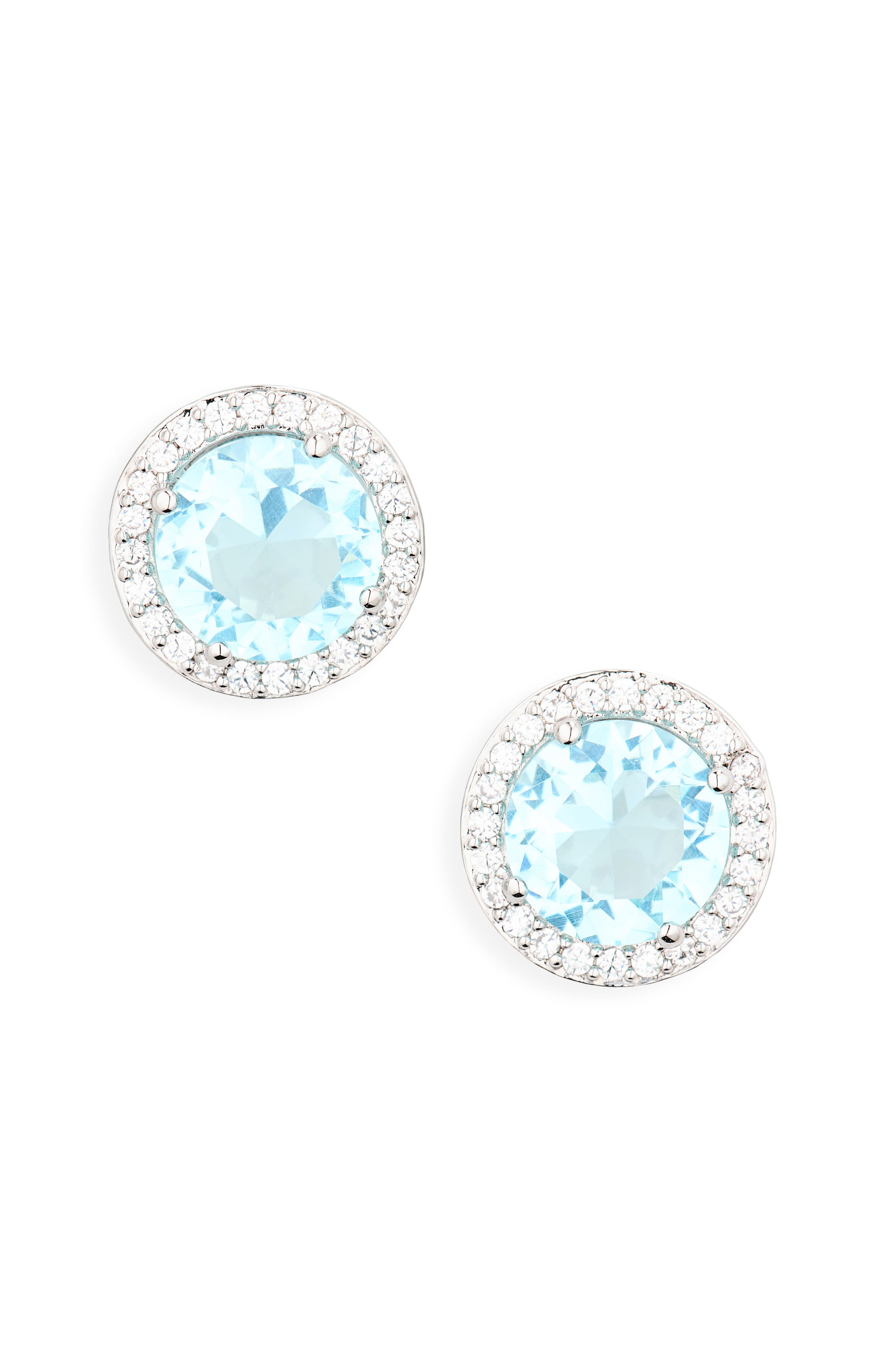 Nadri Halo Crystal Stud Earrings