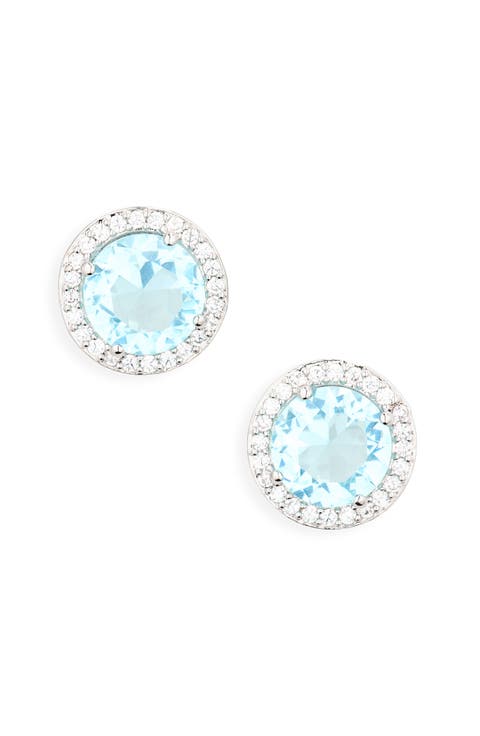 Halo Crystal Stud Earrings