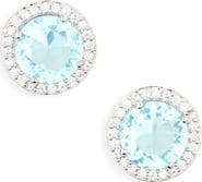 Nadri Halo Crystal Stud Earrings