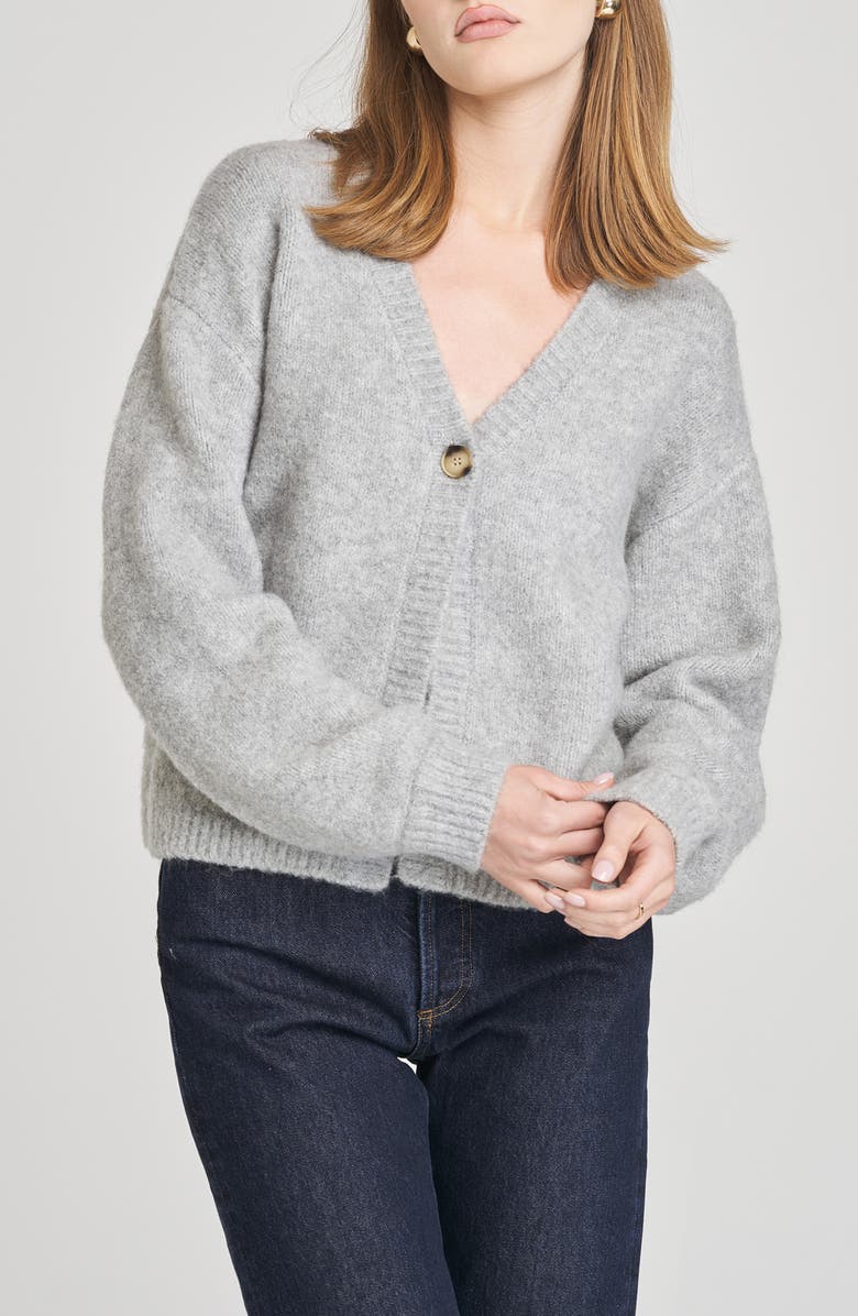 WAYF Winslow Cardigan, Alternate, color, Heather Grey