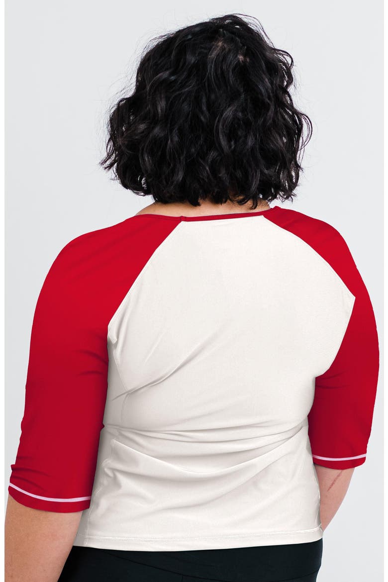 Loose Fit Margaux Swim Top, Alternate, color, Beach Life / Red