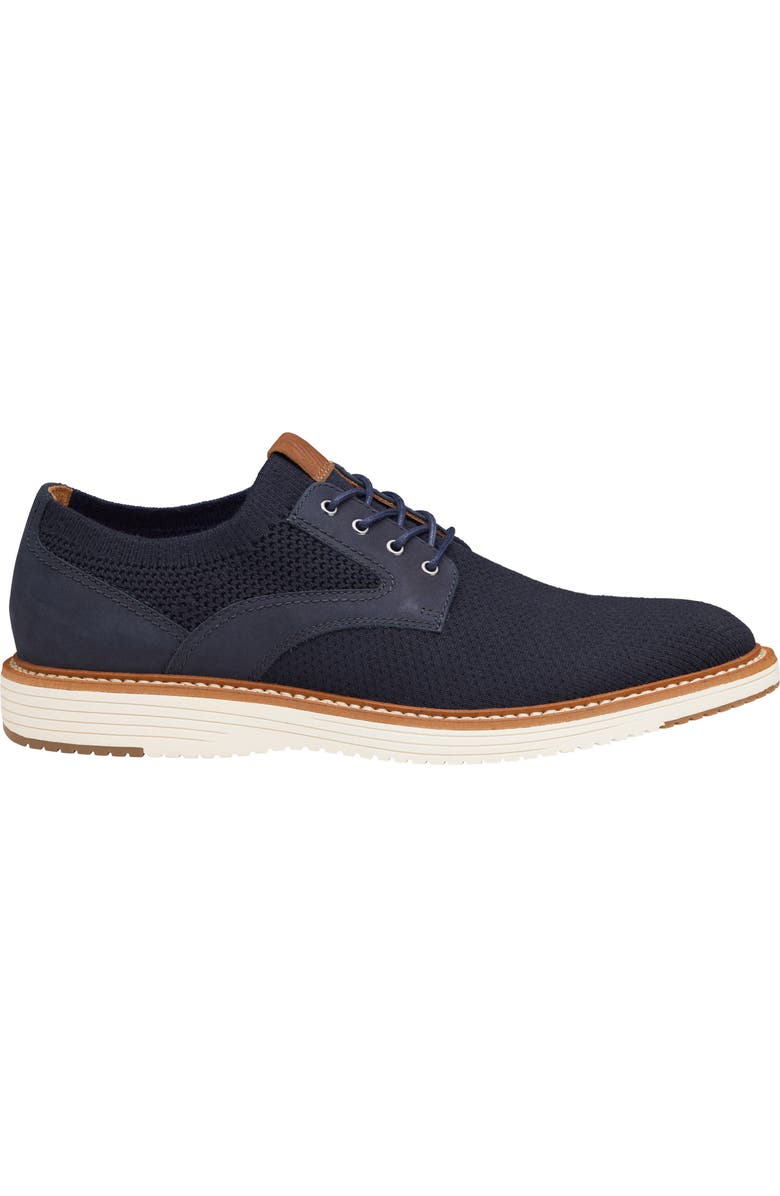 Johnston & Murphy Upton Plain Toe Knit Derby, Alternate, color, Navy