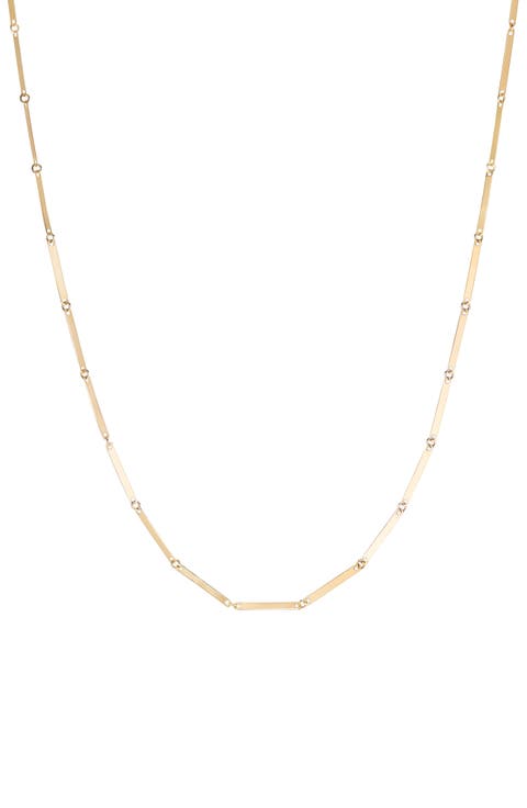 Laser Rectangular Chain Necklace