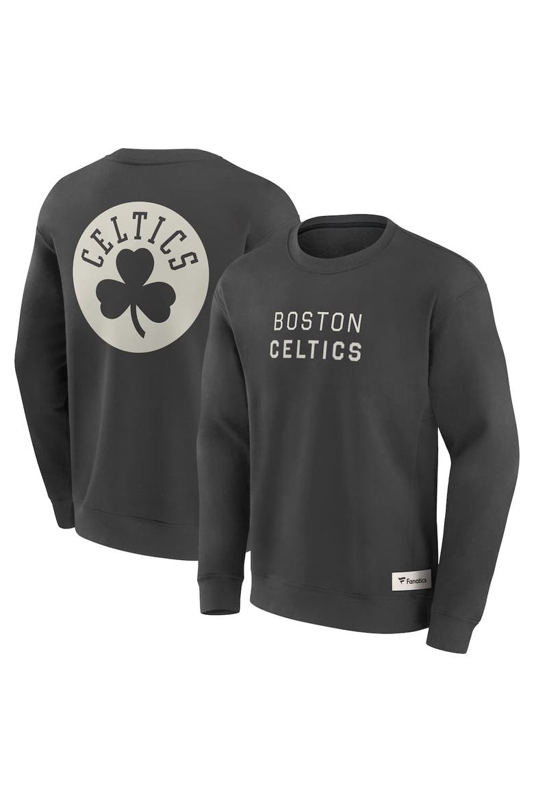 Men's Fanatics Gray Boston Celtics Elements Future Ground Lettering Pullover Sweatshirt, Main, color, Gray