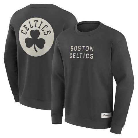 Men's Fanatics Gray Boston Celtics Elements Future Ground Lettering Pullover Sweatshirt