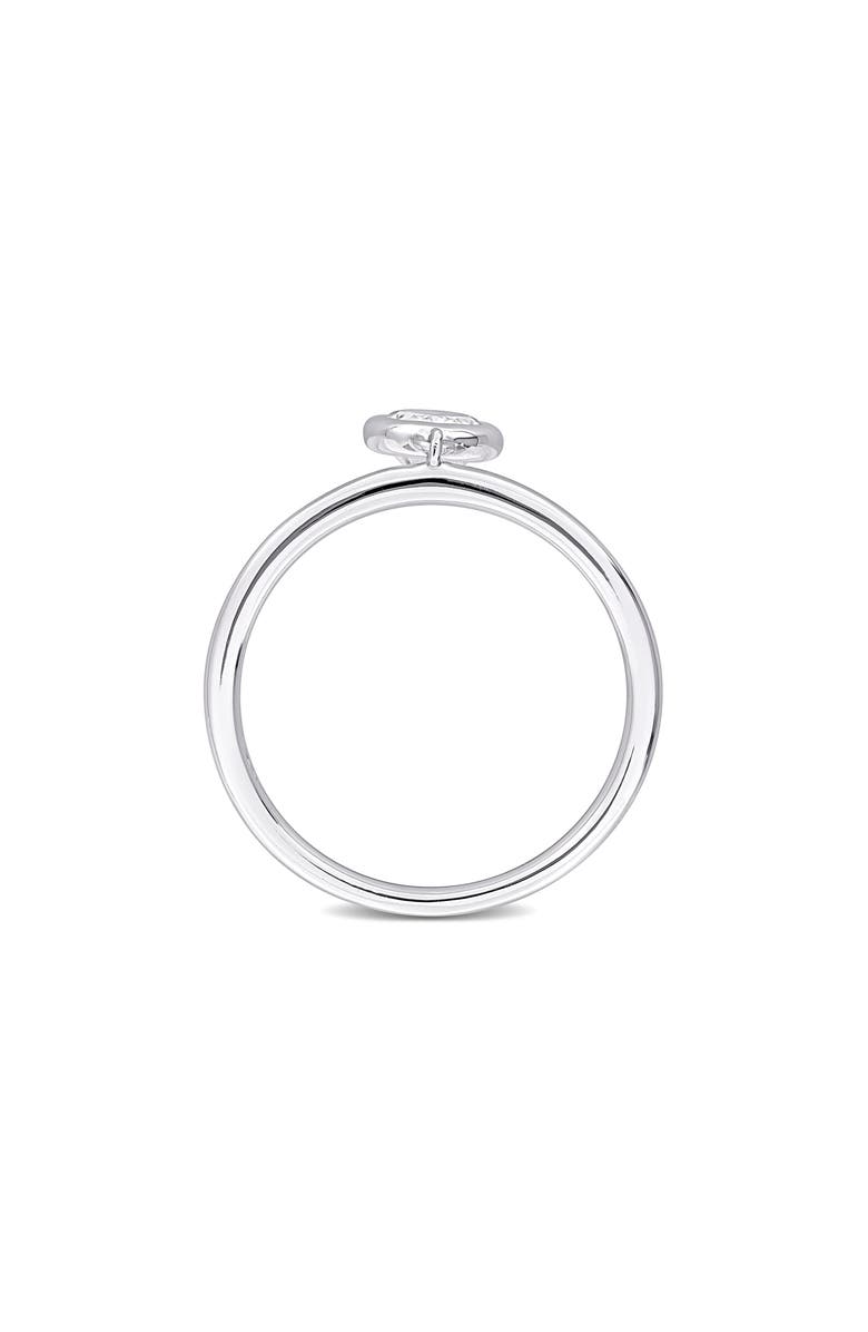 DELMAR Lab-Created Moissanite Drop Ring, Alternate, color, White