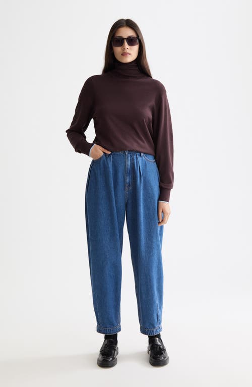Scotch & Soda The Flux High Waist Loose Tapered Jeans In Blue