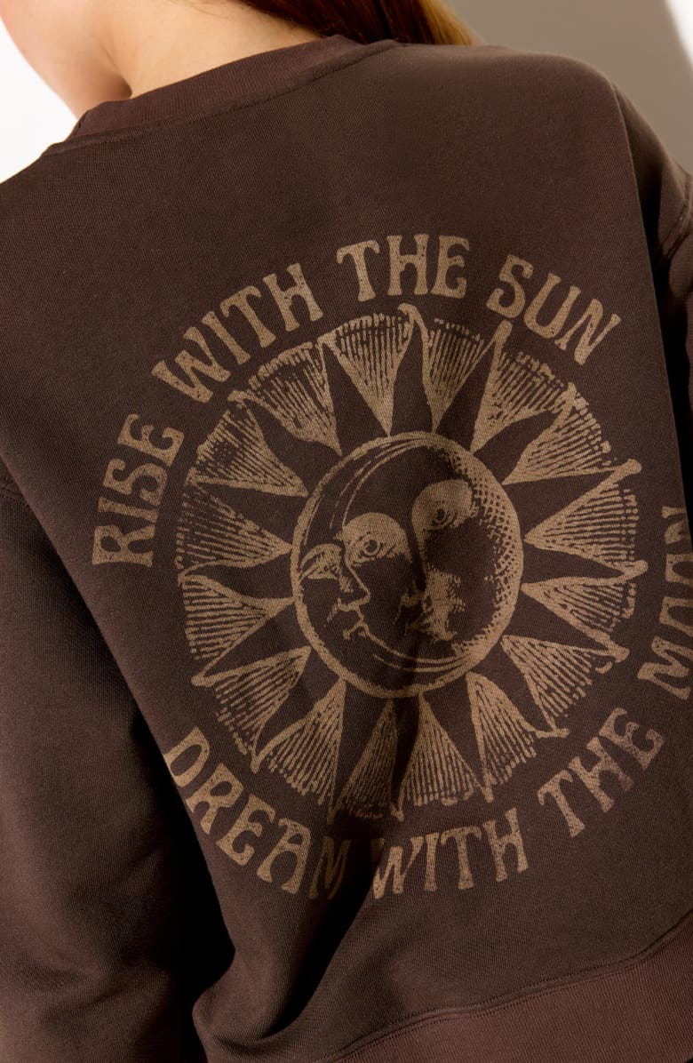 Spiritual Gangster Rise Sublime Cotton Blend Sweatshirt, Alternate, color, Coco