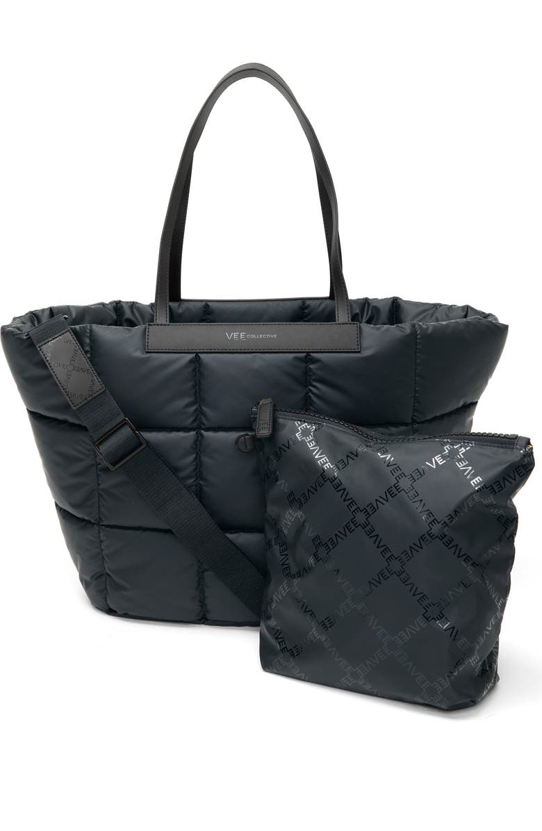 VeeCollective Medium Porter Essence Recycled Paper Nylon Tote, Alternate, color, Bk Paper Blk