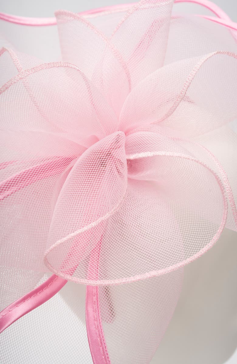 Collection XIIX Crinoline Rosette Fascinator, Alternate, color, Blush
