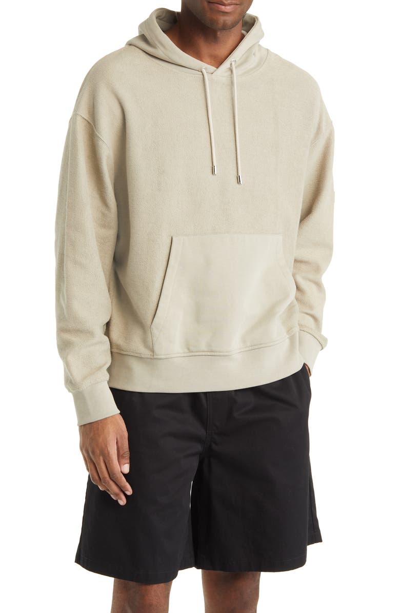 FRAME Reversed Hoodie Sweatshirt, Main, color, Deep Fog