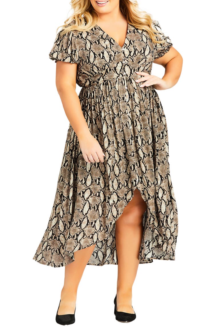 Kuta Print Maxi Dress, Main, color, SNAKE
