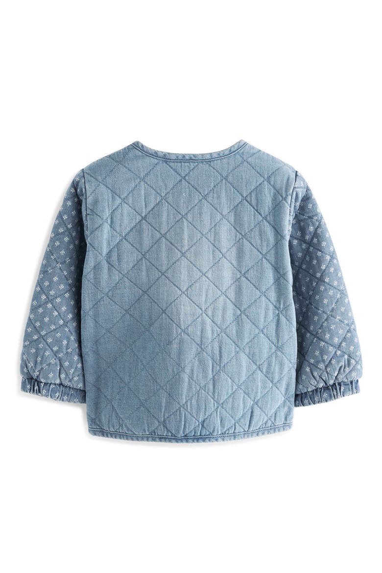 Kids' Embroidered Quilted Denim Liner Jacket, Alternate, color, DENIM BLUE