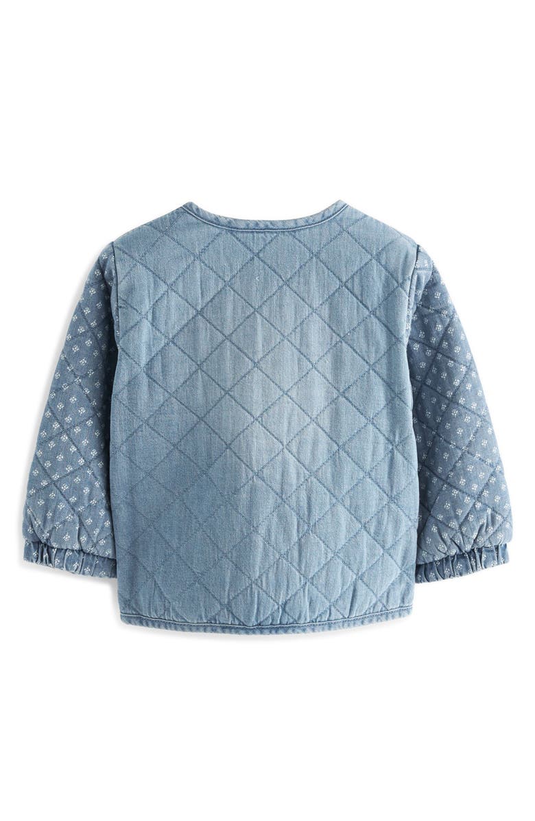 NEXT Kids' Embroidered Quilted Denim Liner Jacket, Alternate, color, 