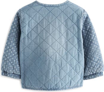 NEXT Kids' Embroidered Quilted Denim Liner Jacket | Nordstrom