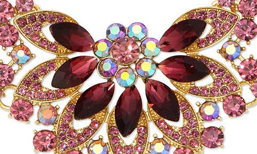 Eye Candy Los Angeles Marsha Cubic Zirconia Statement Necklace In Gold