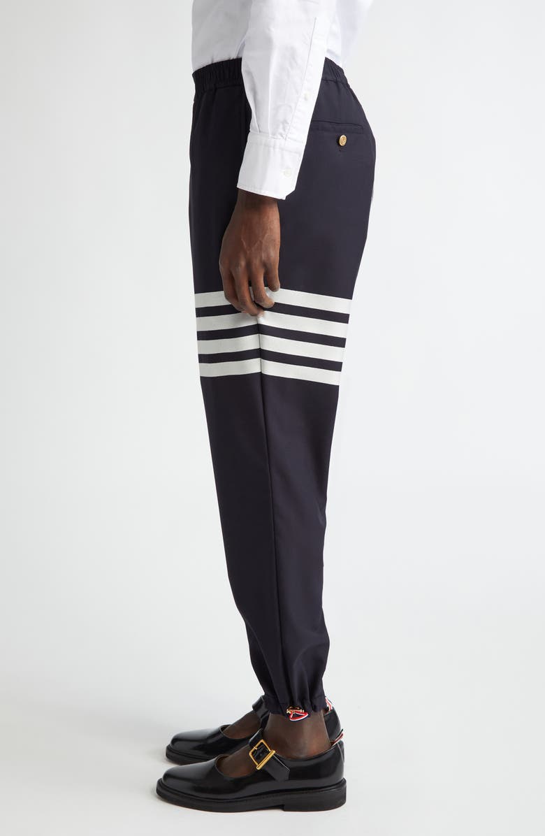 Thom Browne 4-Bar Wool Track Trousers, Alternate, color, Navy