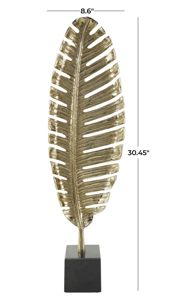 UMA Glam Leaf Sculpture, Alternate, color, Gold