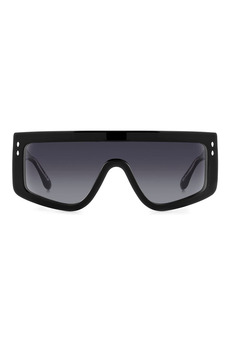 99mm Gradient Flat Top Sunglasses, Main, color, BLACK/ GREY SHADED