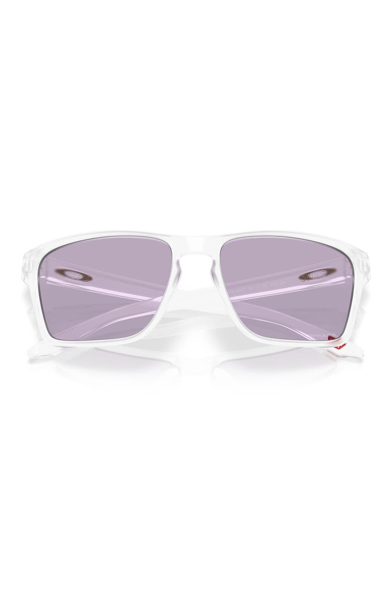 Sylas 60mm Prizm™ Rectangular Sunglasses, Alternate, color, MATTE CLEAR / PRIZM SLATE
