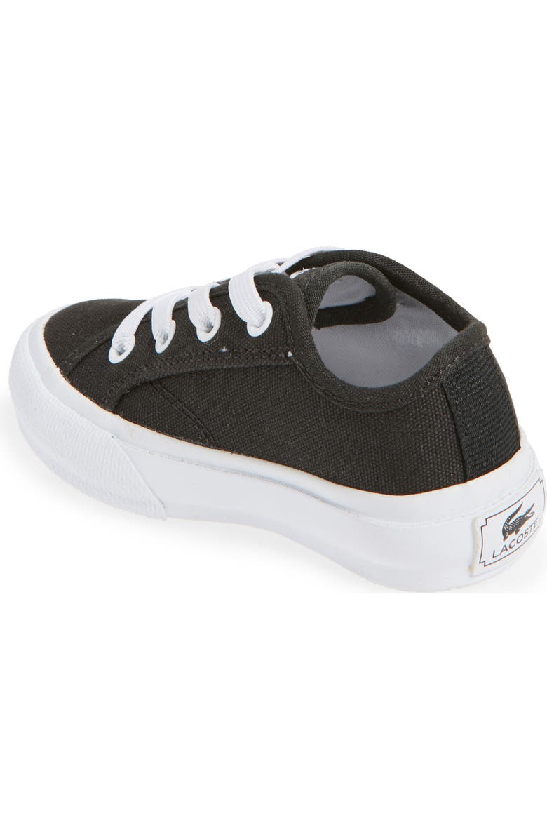 Lacoste Kids' Backcourt Sneaker, Alternate, color, Black/ White Canvas