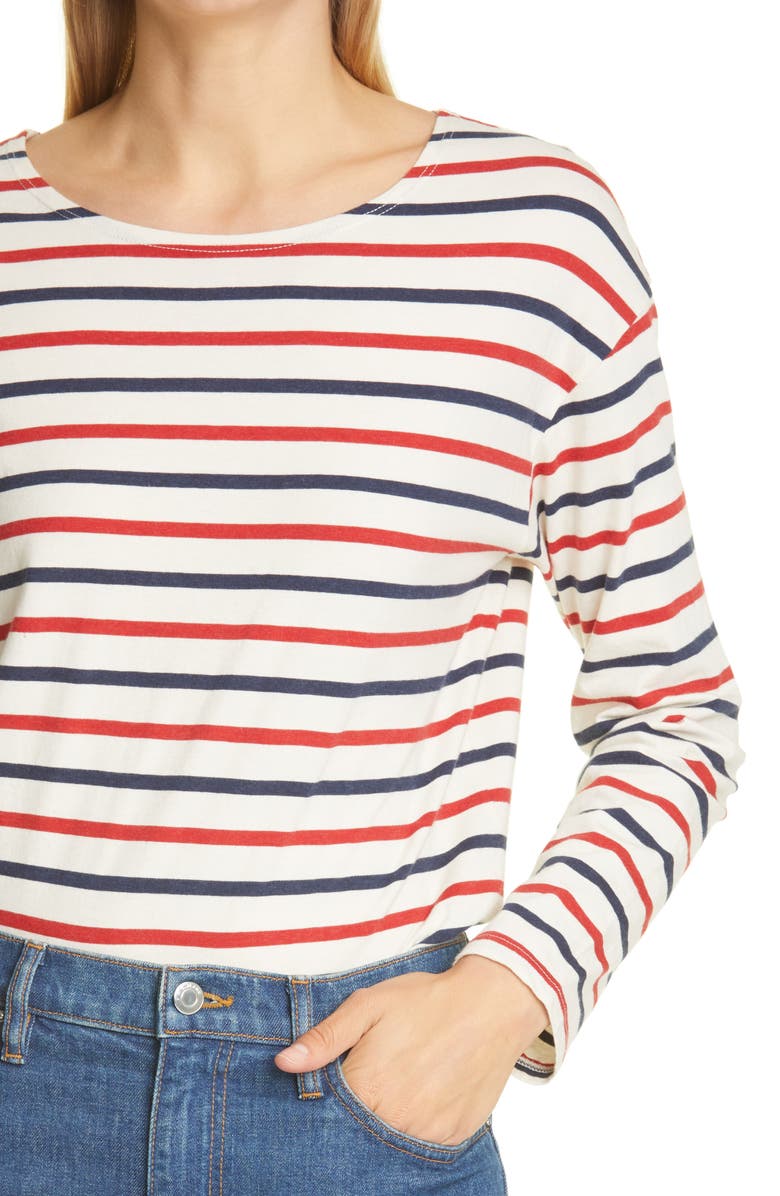 Nili Lotan Arlette Stripe T-Shirt, Alternate, color,