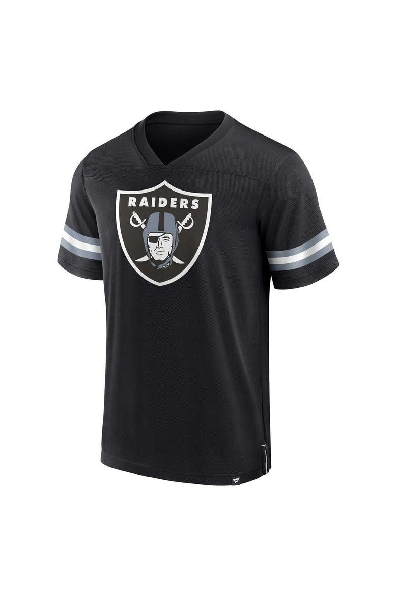Men's Fanatics Branded  Black Las Vegas Raiders Jersey Tackle V-Neck T-Shirt, Alternate, color, Black