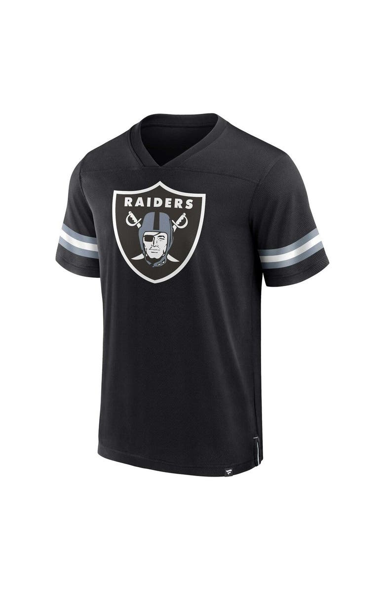 FANATICS Men's Fanatics Branded  Black Las Vegas Raiders Jersey Tackle V-Neck T-Shirt, Alternate, color, Black