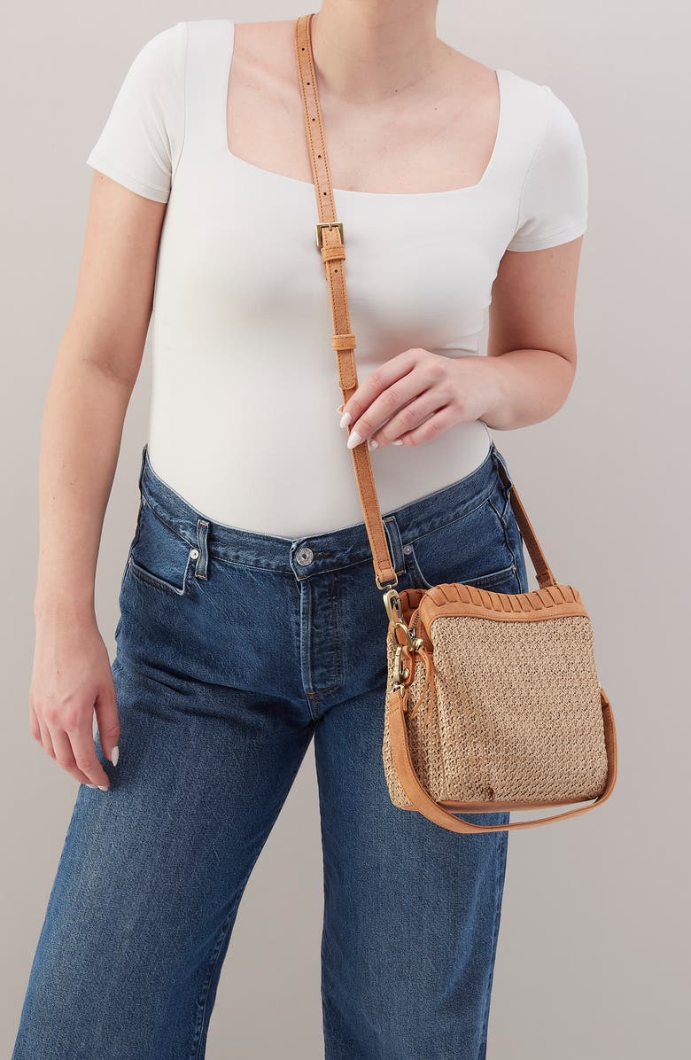 HOBO Starr Convertible Straw Shoulder Bag, Alternate, color, Meadow Woven Straw