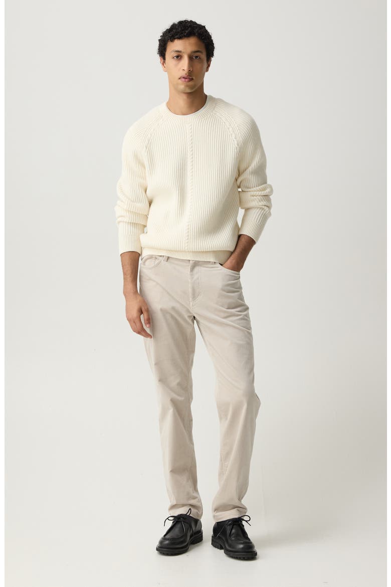 Crosby Corduroy Slim Straight Leg Pants, Alternate, color, ALABASTER