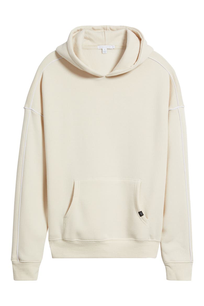 Marcel Oversize Fleece Hoodie, Alternate, color, TAPIOCA/ WHITE