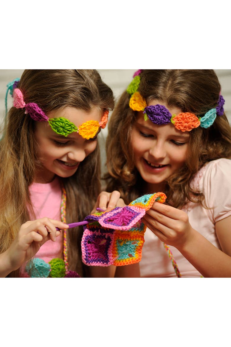 Easy to do Crochet Kit, 3 Yarn Crafts Projects, Alternate, color, Multicolored