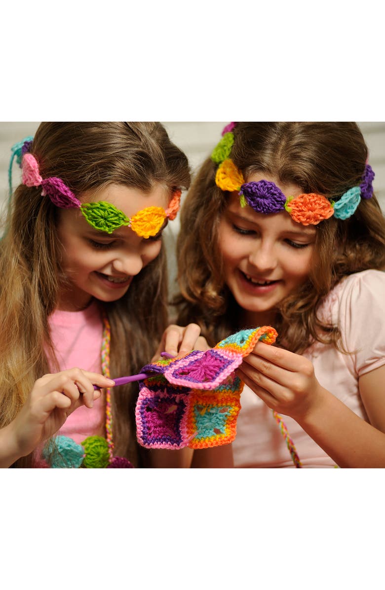 4M Easy to do Crochet Kit, 3 Yarn Crafts Projects, Alternate, color, Multicolored