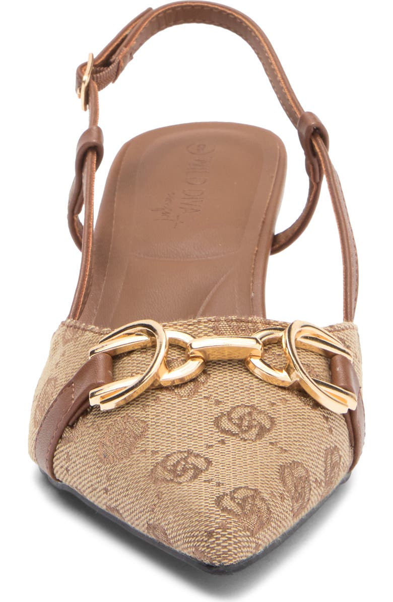 WILD DIVA LOUNGE Aleena Kitten Heel Pump, Alternate, color, Brown