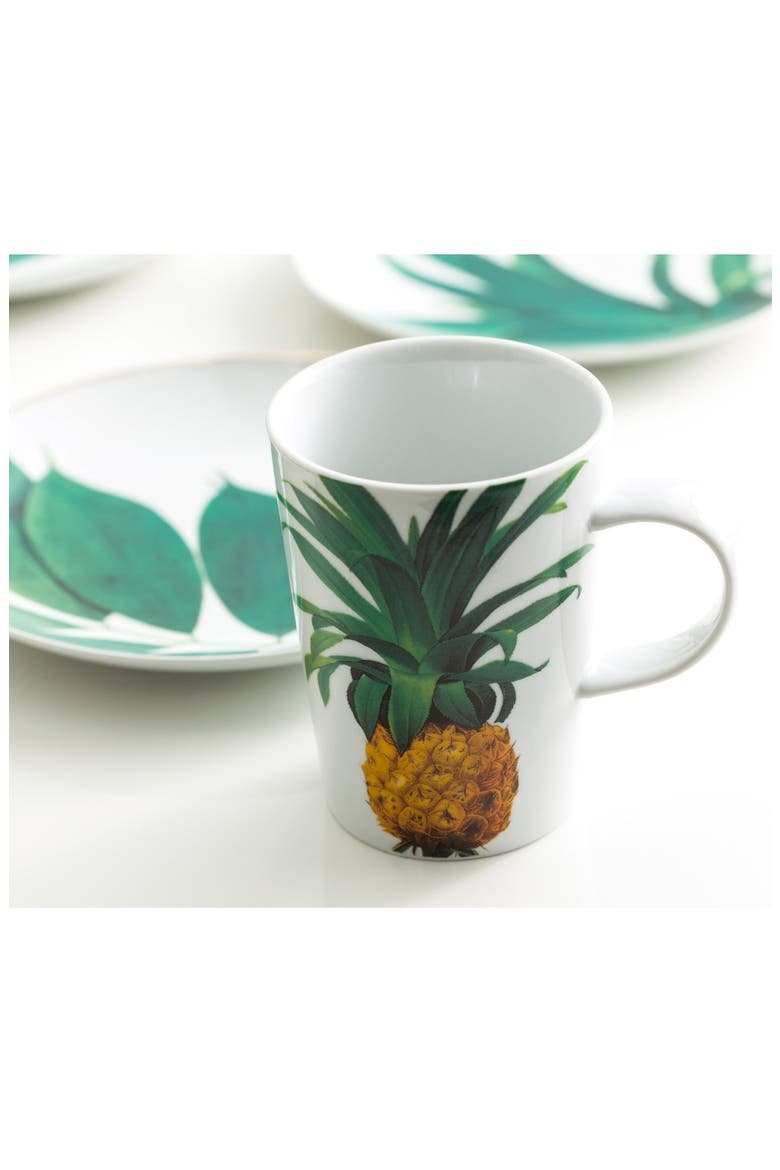 Botanical Salad Plates, Alternate, color, WHITE/ GREEN