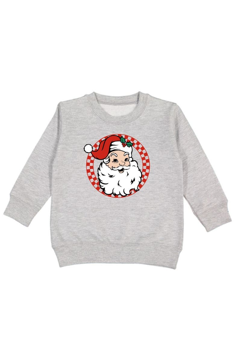 Sweet Wink Retro Santa Christmas Sweatshirt, Main, color, 