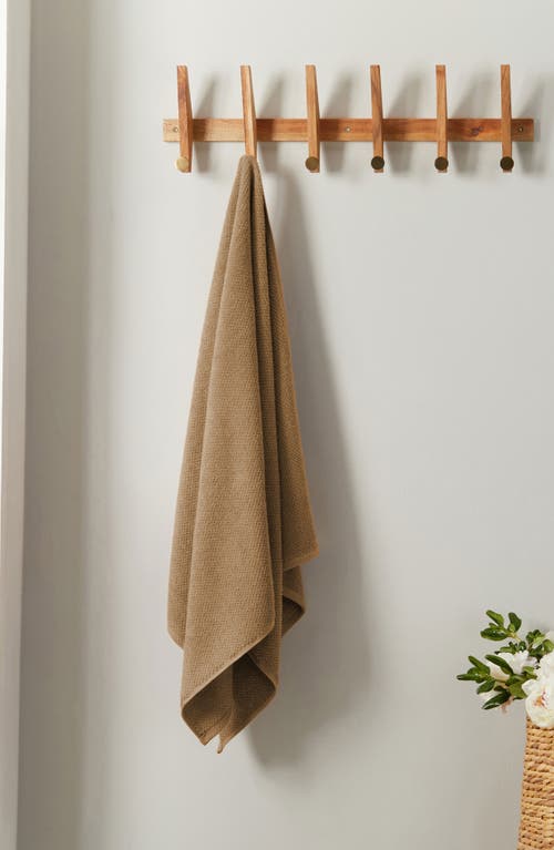 Woven & Weft Cotton 4-pack Textured Bath Towel Set In Mocha