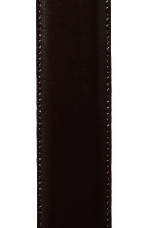 Bruno Magli Dante Leather Belt In Dark Brown