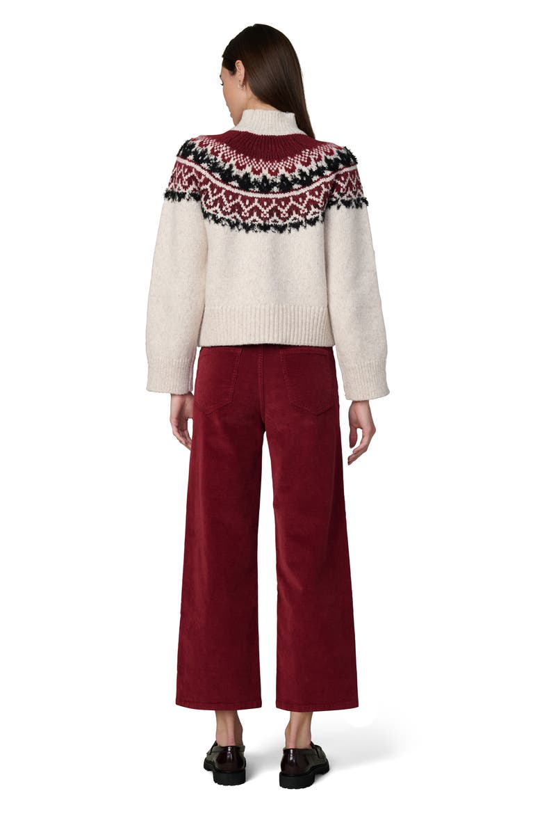 The Blake High Waist Crop Wide Leg Corduroy Jeans, Alternate, color, SYRAH